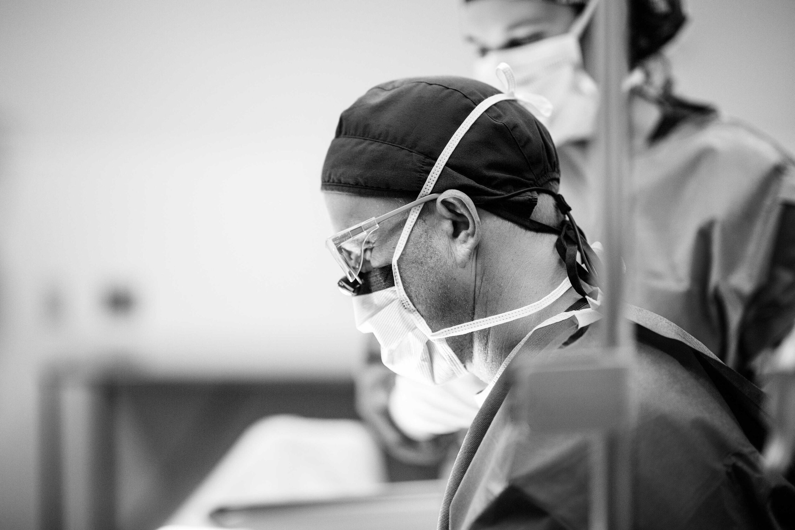 Black and white portrait of Seiff Center medical professional