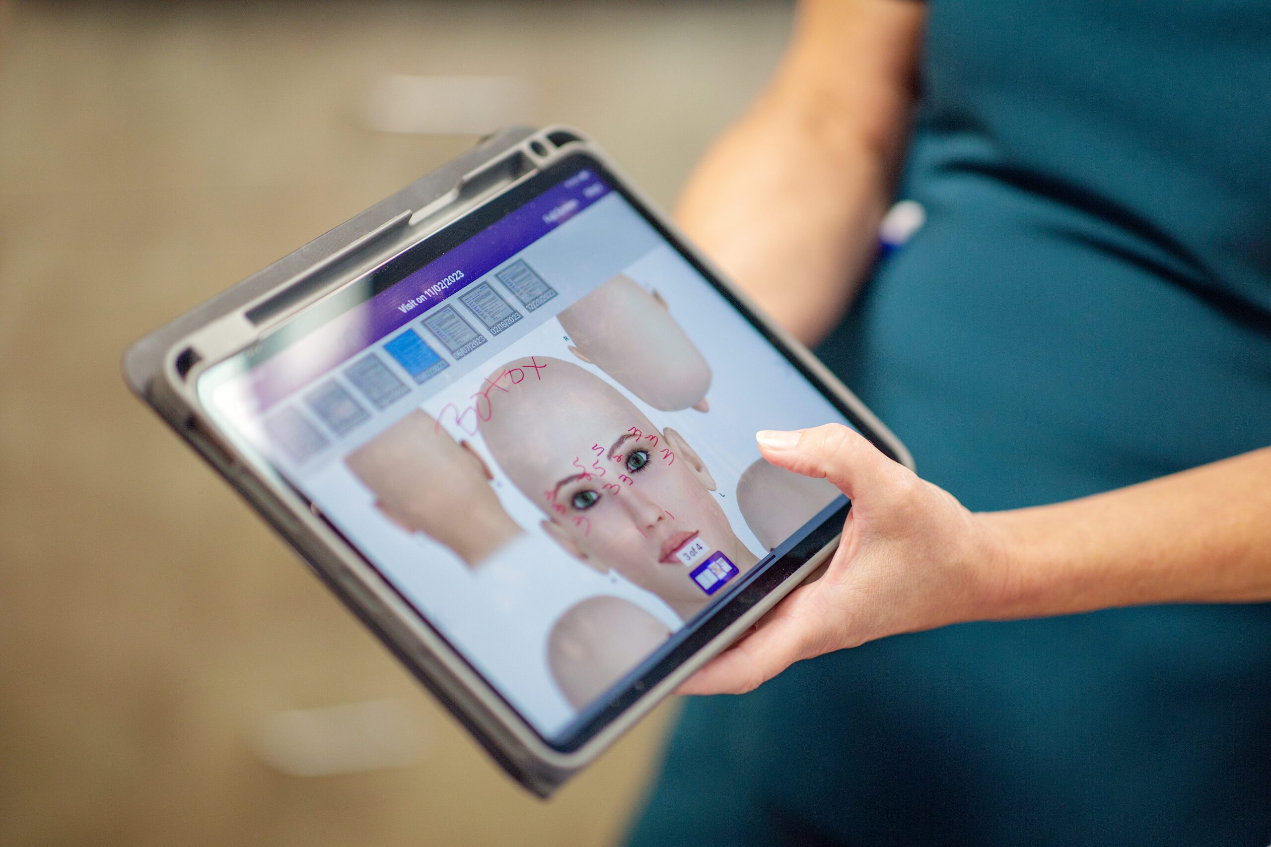 Patient receiving skincare treatment in a relaxing medispa setting at Seiff Center