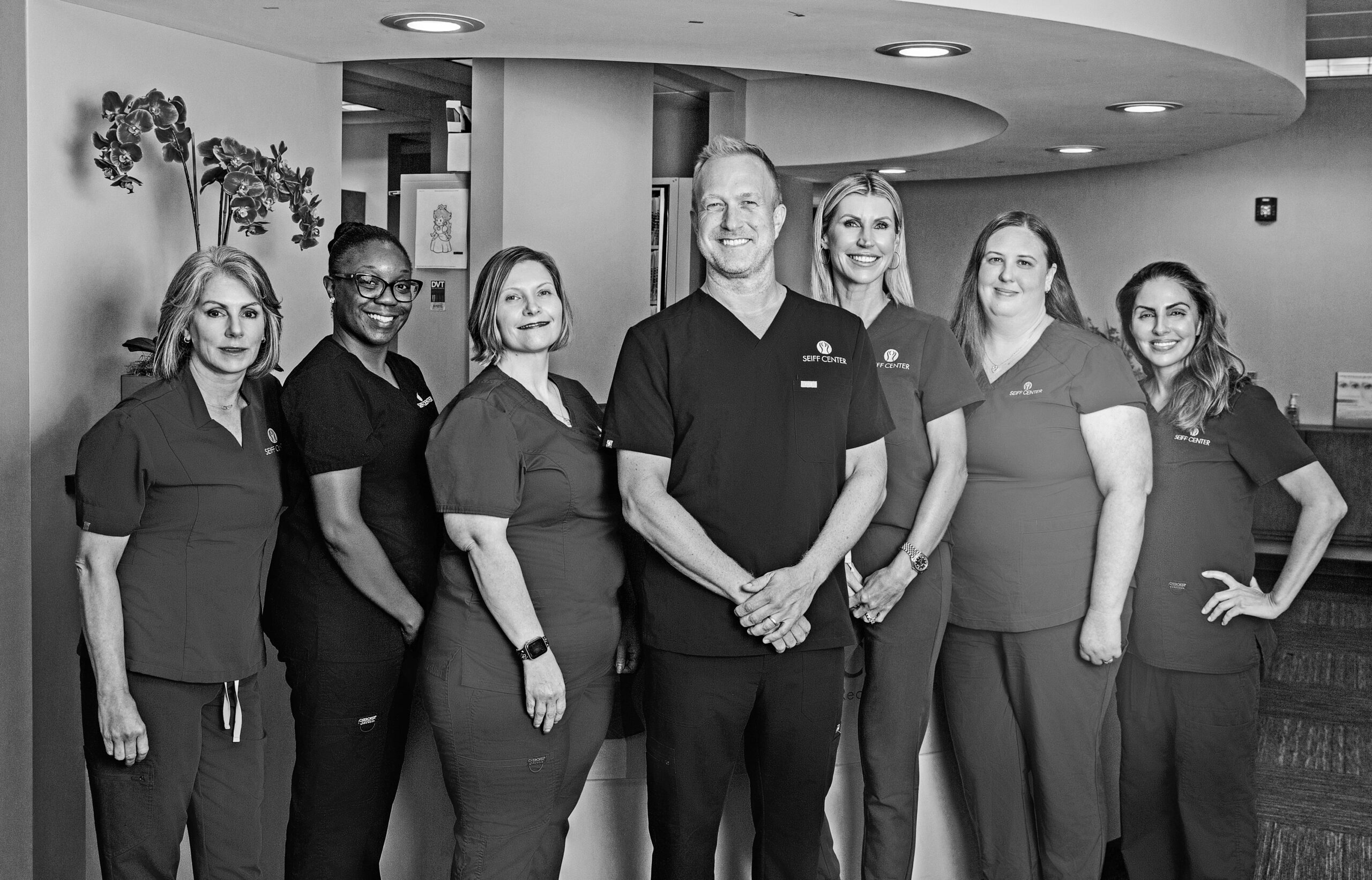 Seiff Center staffers taking a company photo