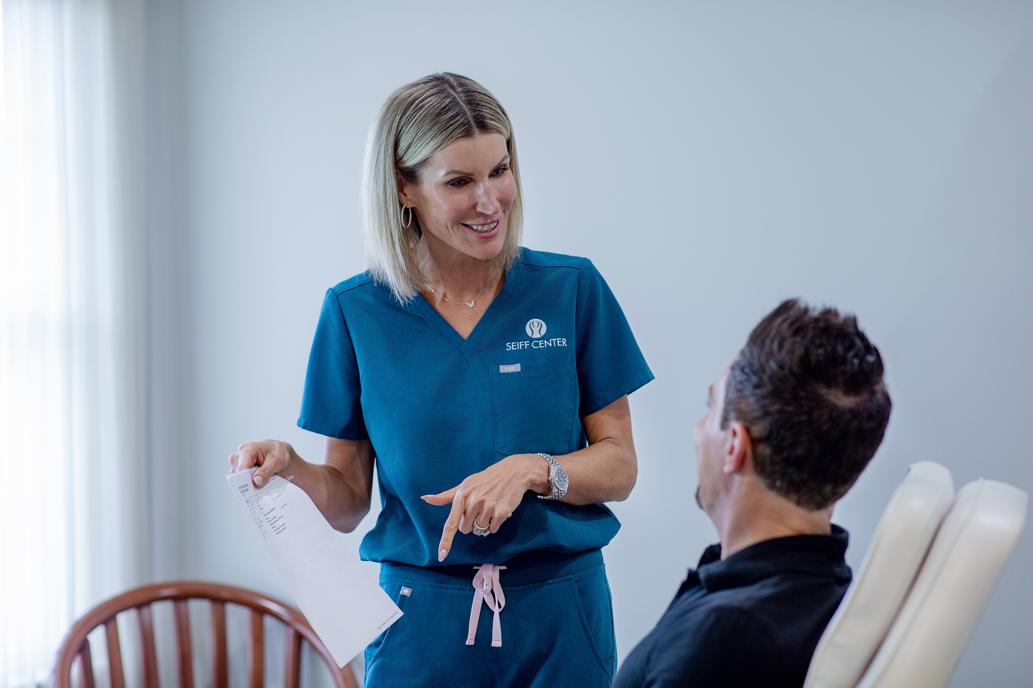 Seiff Center provider performing aesthetic treatment in clinical setting