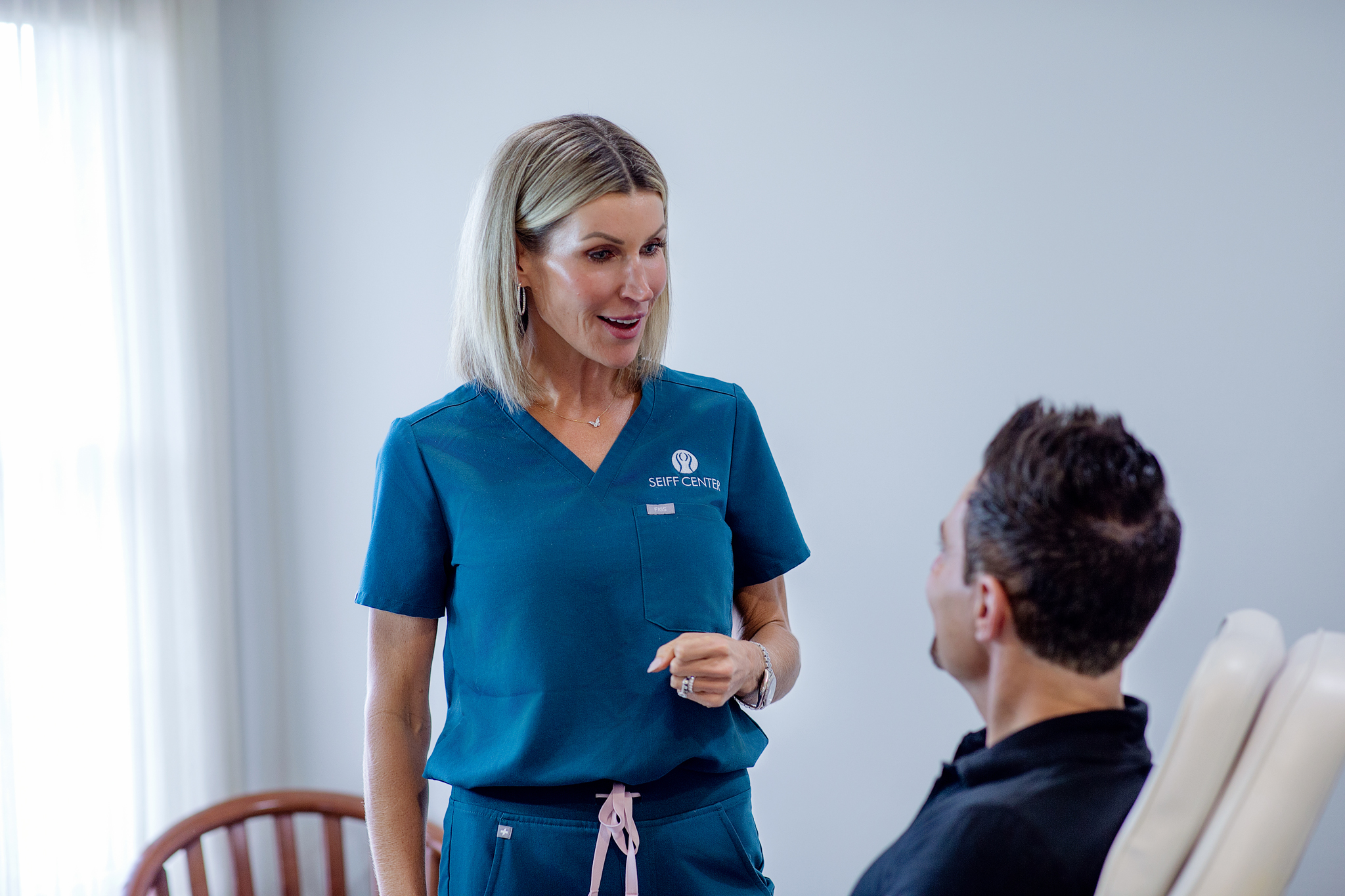 Seiff Center provider performing chemical peel treatment for skin renewal