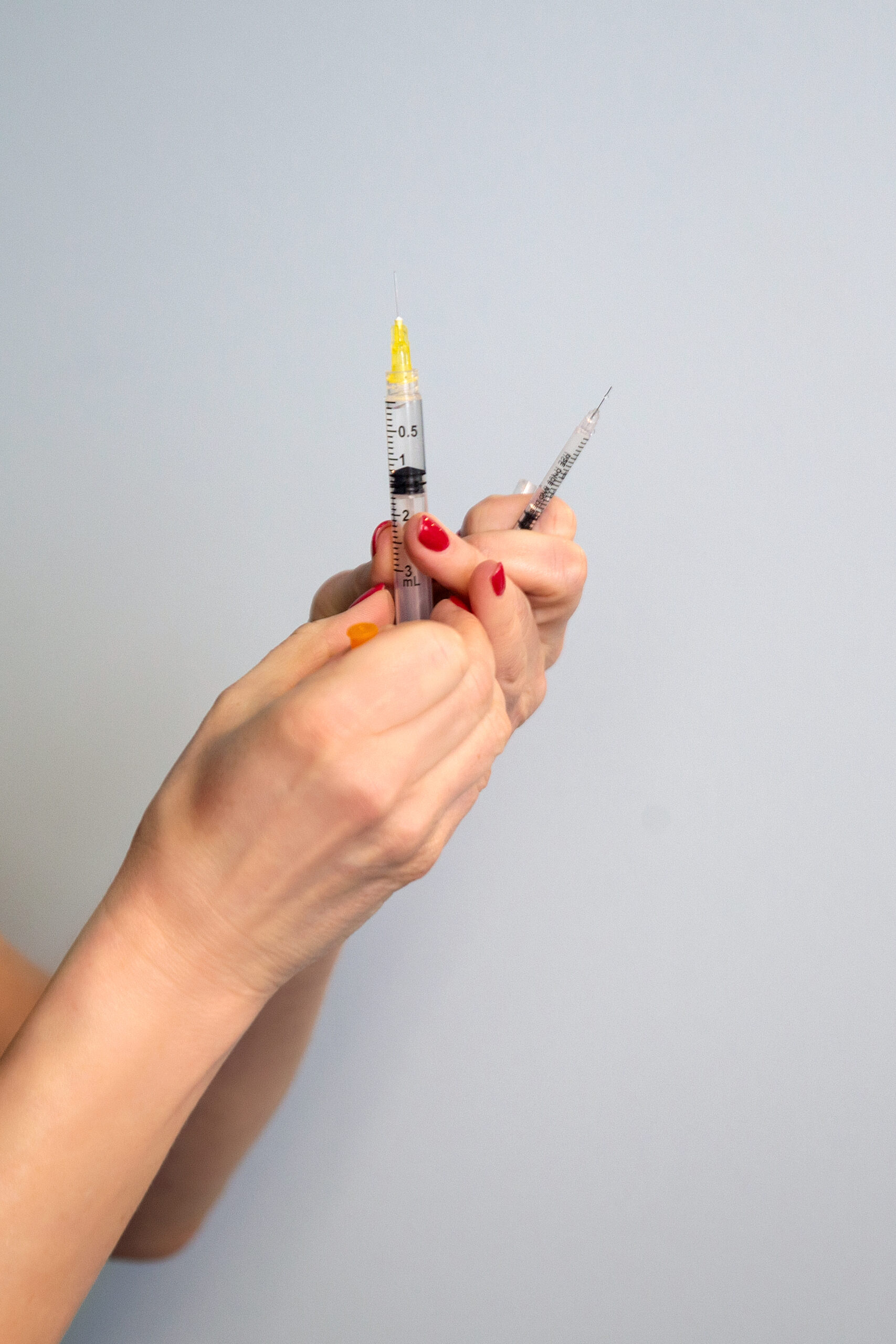 Seiff Center provider administering facial injection treatment